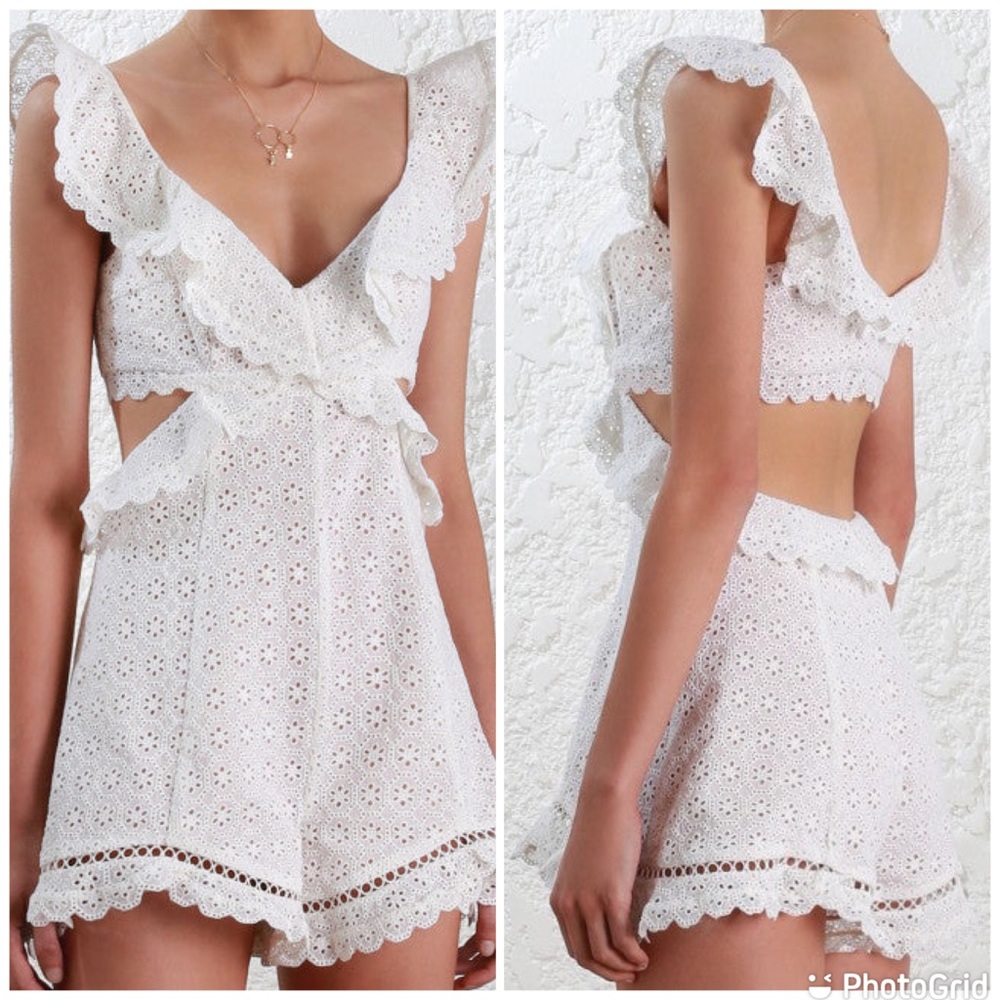 ZIMMERMANN Jasper Honeycomb Playsuit Size 0